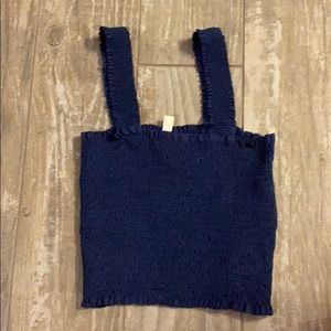 Smocked blue tank!